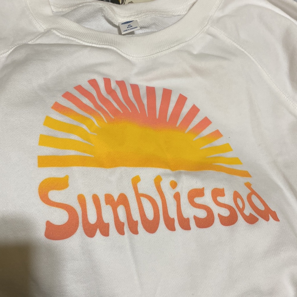Plus Size 1X Graphic Crew Neck “Sun Blissed” Sweatshirt - Picture 4 of 4